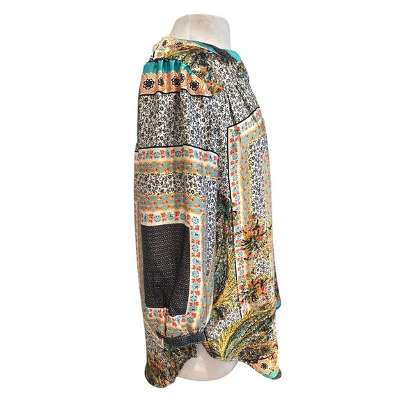 Figueroa & Flower Womens Multicolor Button-Up Tunic Shirt Size L Lightweight Pol - Picture 4 of 8